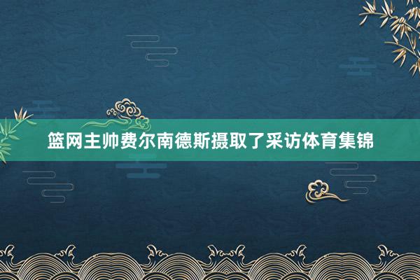 篮网主帅费尔南德斯摄取了采访体育集锦